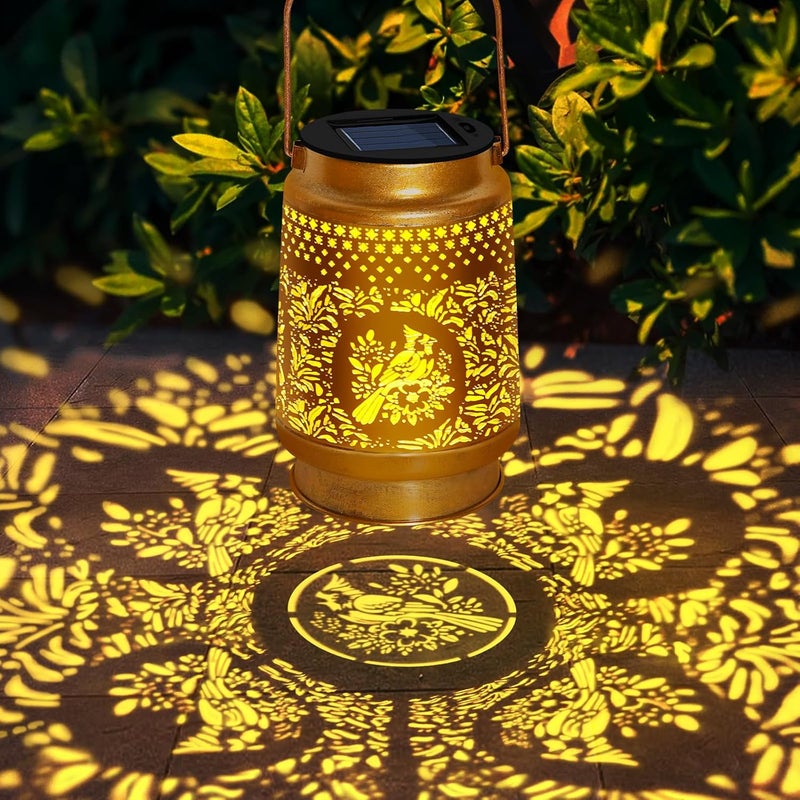 EDOF Christmas Gifts for Women,Cardinal Solar Lanterns Outdoor Waterproof with Shepherd Hook,Cardinal Gifts for Women,Men,Metal Solar Garden Lights for Yard,Patio,Lawn,Tabletop,Pathway,Landscape,Garden - Image 2